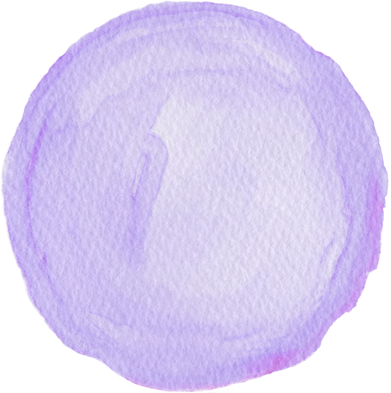 purple watercolor circle ornament