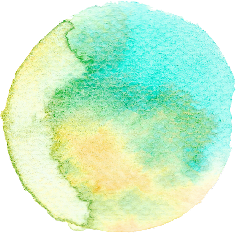 Watercolor mint green circle shape